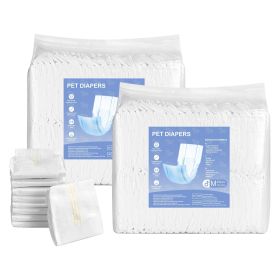 VEVOR Disposable Male Dog Diapers Super Absorbent Male Dog Wraps (Option: M Size 96 Count)